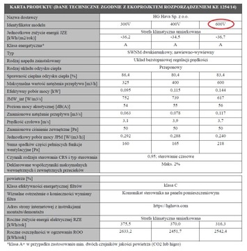 Hava Reku Recuperator 600 M3/H Reuperation 600 В
