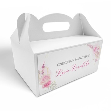 Коробка для торта 10 шт. Персонализация Спасибо 1-е причастие УЗОРЫ