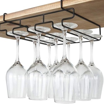 ВЕШАЛКА ДЛЯ ПОДСТАКАНА МАТОВАЯ ЧЕРНАЯ 3 РЯДА 30см