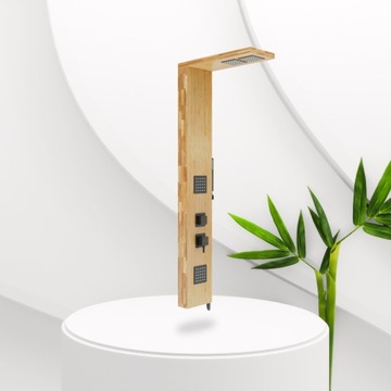 Panel prysznicowy Corsan BASTI Mieszacz Drewno bambusowe