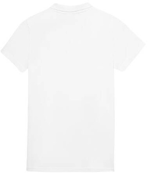 Koszulka bawełniana POLO 4F T-shirt z kołnierzykiem biały SLIM XS