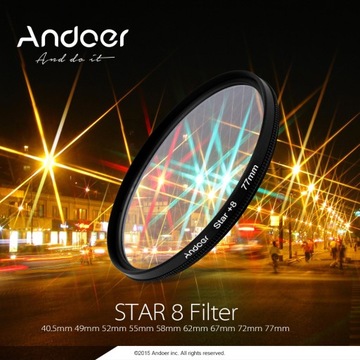 Andoer 55mm UV+CPL+Close-Up+4 +Star 8-Point