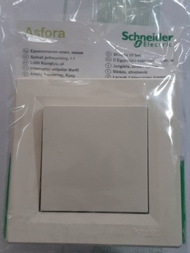 Schneider Asfora kremowy wyłącznik pojedynczy