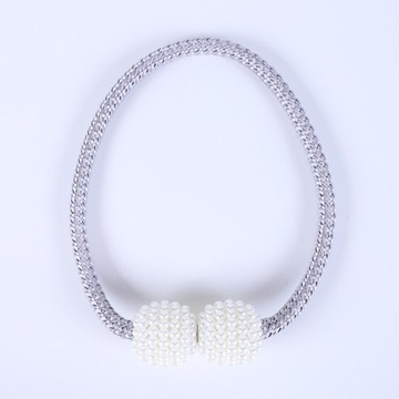 Зажим для штор, шнур, серый магнит