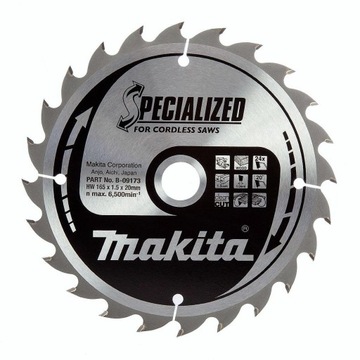Piła tarczowa do drewna 165mm 24z 5 SZT. MAKITA