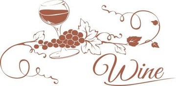 Naklejka do kuchni wino na ścianę ścienna