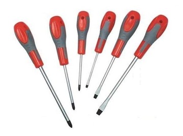 НАБОР ОТВЕРТОК С МАГНИТОМ, 6 ШТ., ПЛОСКИЕ, ПЕРЕКРЕСТНЫЕ