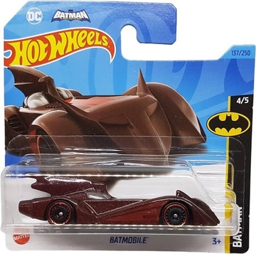 Samochodzik Hot Wheels HKG98 Batmobile 2023 Bordo