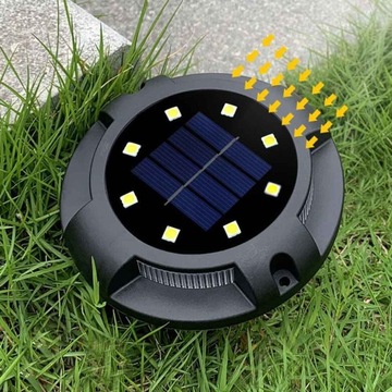 СОЛНЕЧНЫЙ НАЗЕМНЫЙ СВЕТИЛЬНИК rgb белый САДОВЫЙ ДИСК