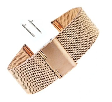 BRANSOLETA RÓŻOWE ZŁOTO PINK GOLD PASEK DO SMARTWATCH ZEGAREK 20mm TELESKOP