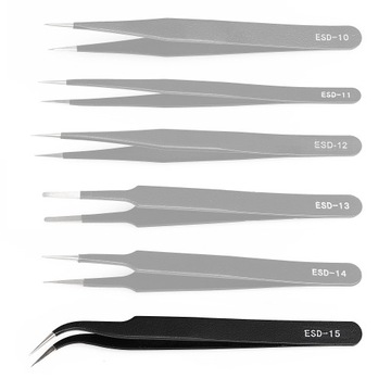 ТОЧНЫЙ ПИНЦЕТ 120 ММ ИЗОГНУТЫЙ АНТИМАГНИТНЫЙ ESD-15 TECHREBAL