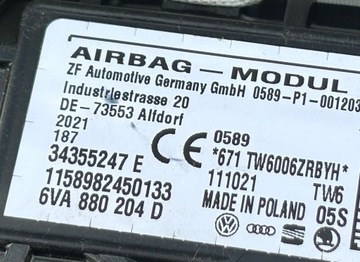 AIRBAG ULOŽENÍ SPOLUJEZDCE DESKY SKODA FABIA IV 6VA880204D