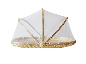 НАБОР МОСКИТНОЙ СЕТКИ из 3 ротанговых лотков с москитной сеткой, складной для защиты от мух