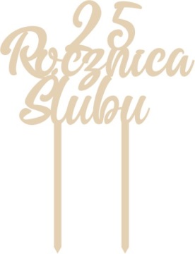 TOPPER TOPER NA TORT 25 rocznica ślubu