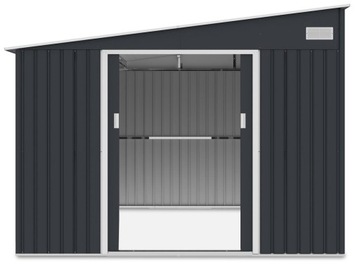 Domek gospodarczy JASPER 279x321cm Cold Grey Stalowy Narzędziowy Szopa