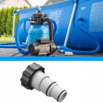 2 СОЕДИНИТЕЛЬНЫХ АДАПТЕРА ДЛЯ ШЛАНГА НАСОСА БАССЕЙНА 38 ММ / 32 ММ INTEX