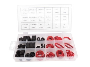 Набор уплотнений для сантехнических шайб, 144 шт.