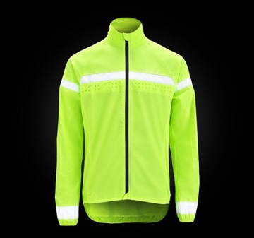 ВЕЛОСИПЕДНАЯ КУРТКА С ФЛУОРЕСЦЕНТНОЙ СВЕТООТРАЖАЮЩЕЙ СВЯЗЬЮ ЗАЩИТА ОТ ДОЖДЯ