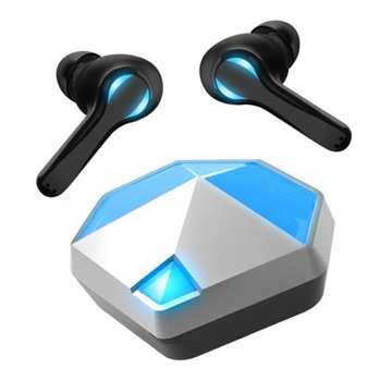 Bezprzewodowy zestaw słuchawkowy Bluetooth Jerry 6983 5.2 TWS Douszny dźwięk HIFI Srebrny