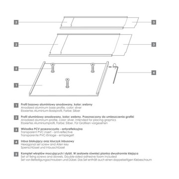 RHYTHM tabliczka informacyjna piktogram toaleta WC 115x108mm