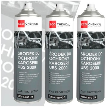 ŚRODEK OCHRONNY DO KAROSERII ECOCHEMICAL SPRAY SZYBKOSCHNĄCY ZESTAW 3 SZTUK