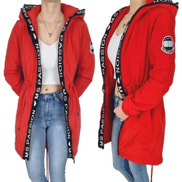 # ZNAKOMITA KURTKA - PARKA z KAPTUREM KOLORY Red #