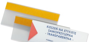 ИНФОРМАЦИОННЫЙ КАРМАН САМОКЛЕЯЩИЙСЯ, ПРОЗРАЧНЫЙ 30Х90 ММ – 100 ШТ.