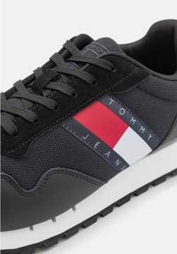 Tommy Hilfiger Buty męskie Sneakersy Retro Leather Runner Black r. 44