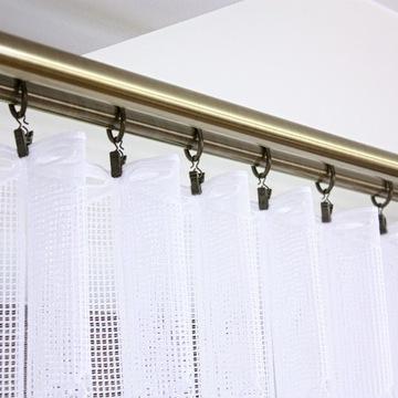 Zazdrostka Biała Żakardowa Firanka Do Kuchni wysokość 30 cm