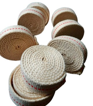 Плоский хлопковый фитиль для масляной лампы, 2 см х 1 м.