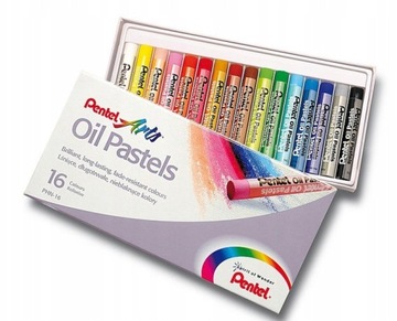 Kredki Pastele Olejne Pentel 16 kolorów