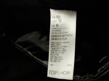 TOPSHOP zwężane SPODNIE czarne MODNE _ 38 M