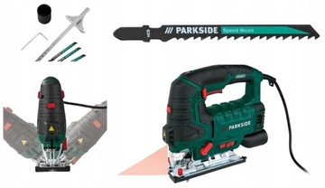 PARKSIDE Wyrzynarka Z UCHWYTEM brzeszczoty laser 230V tnie do kąta SIECIOWA