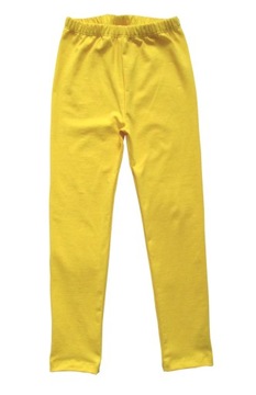 Legginsy getry leginsy bawełniane długie 152 żółte