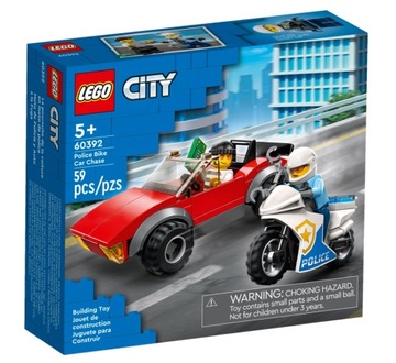 LEGO CITY Moto policyjny pościg 60392 klocki 59 el