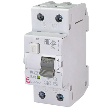 Wyłącznik różnicowoprądowy KZS-2M AC B10/0.03 ETI