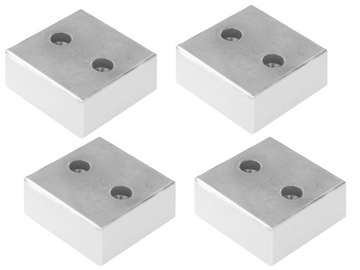 4 x NOGA MEBLOWA KWADRATOWA NISKA 60x60x25 NÓŻKA