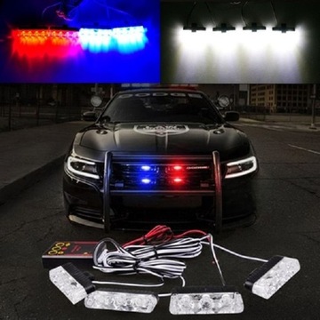 4 ФОНАРА 1 КОНЦЕНТР 12 СВЕТОДИОДНЫХ АВАРИЙНЫХ МИГАЛОК ГРУЗОВИКИ