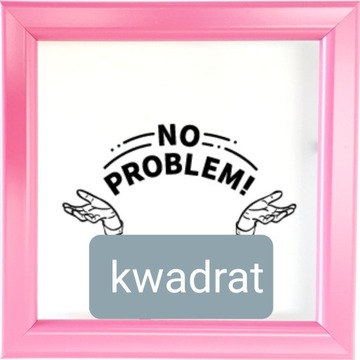 Ramka na zdjęcie, kwadratowa 10x10 różowa, Loft