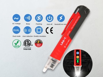 ТЕСТЕР UT12D ТЕСТЕР ДЕТЕКТОР НАПРЯЖЕНИЯ UNI-T 1000V
