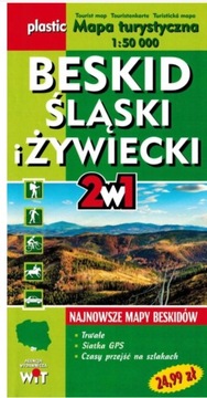 BESKID ŚLĄSKI I ŻYWIECKI 2w1 MAPA LAMINOWANA WIT