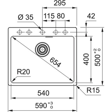 FRANKE MRG 610-54 FTL ОНИКСОВАЯ МОЙКА + БЕСПЛАТНО