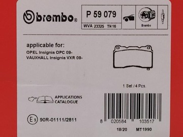 ПЕРЕДНИЕ ДИСКИ+колодки BREMBO OPEL INSIGNIA OPC 355MM