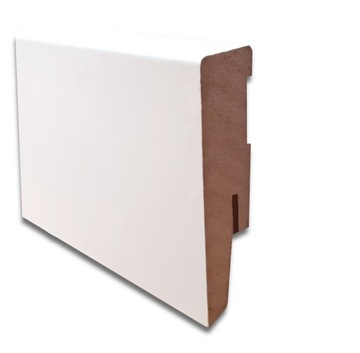 8CM LISTWA PRZYPODŁOGOWA FORMATOWANA MDF Biała