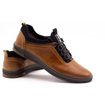 КОЖАНЫЕ ТУФЛИ МУЖСКИЕ K24 CAMEL POLISH 40