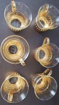 6 очков Jena Glas Schott Maintz цвета мокко