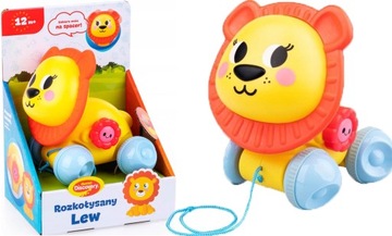 DUMEL ROZKOŁYSANY LEW ZABAWKA DO CIĄGNIĘCIA NA SZNURKU SZNURECZKU 12m+