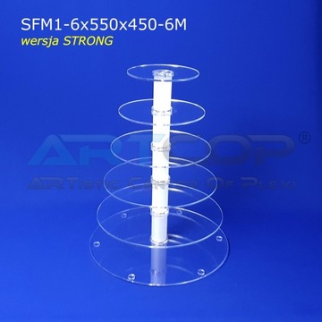 6-ти ярусная форма из оргстекла для маффинов и капкейков.