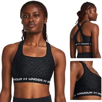 UNDER ARMOUR BIUSTONOSZ SPORTOWY STANIK CROSSBACK MID CZARNY