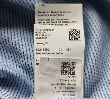 HUGO BOSS Koszula Lukas 53 REGULAR FIT LOGO S